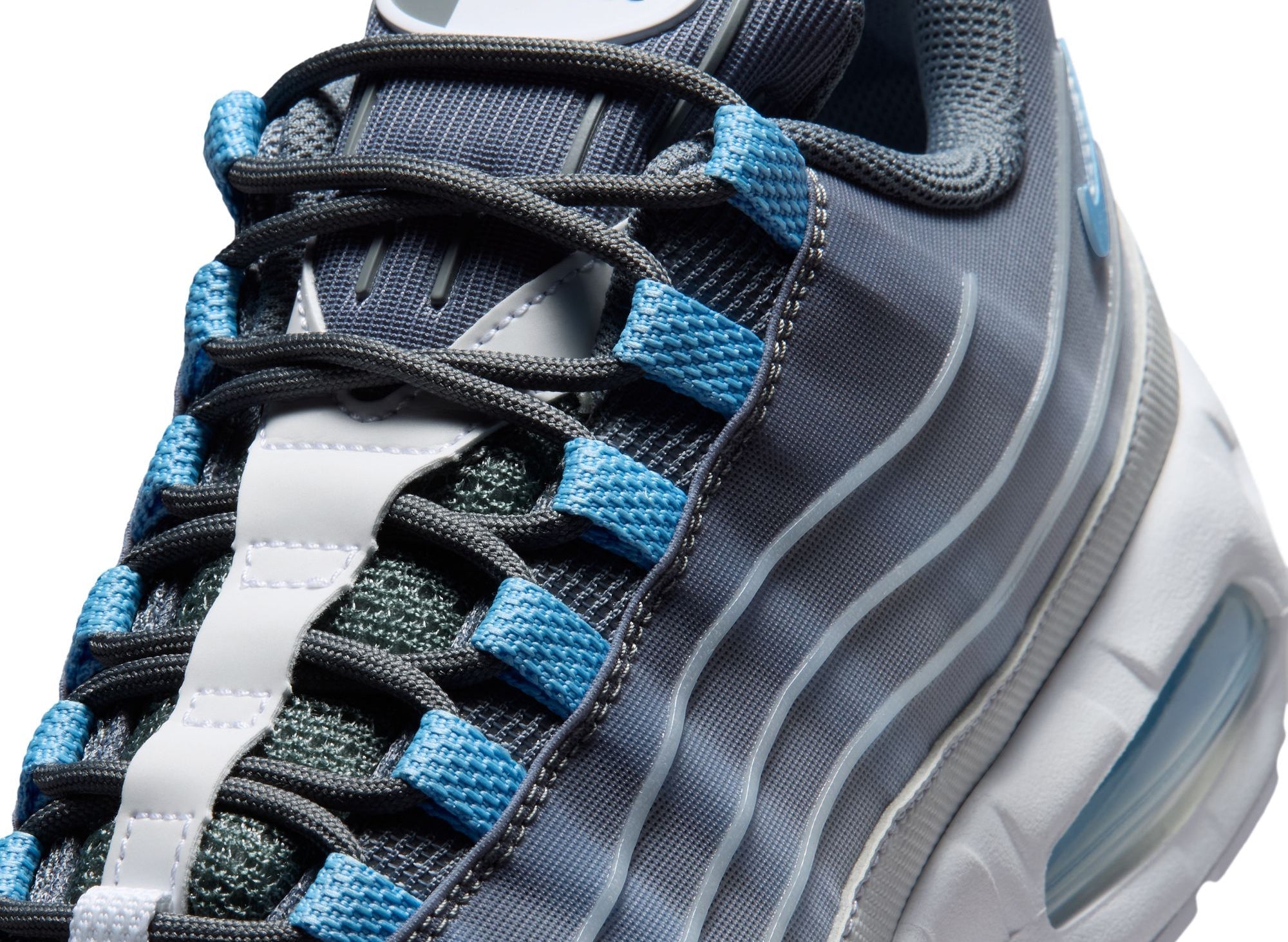 Nike Air Max 95 Big Bubble Tech in Smoke Grey / Football Blue