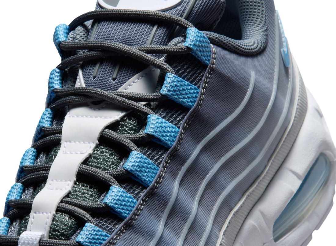 Nike Air Max 95 Big Bubble Tech in Smoke Grey / Football Blue
