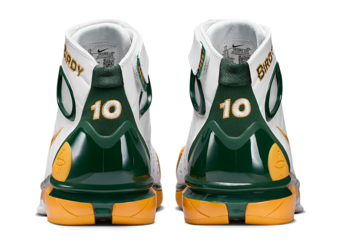 Nike Air Zoom Huarache 2K4 'Sue Bird' in White / Deep Forest / Canyon Gold