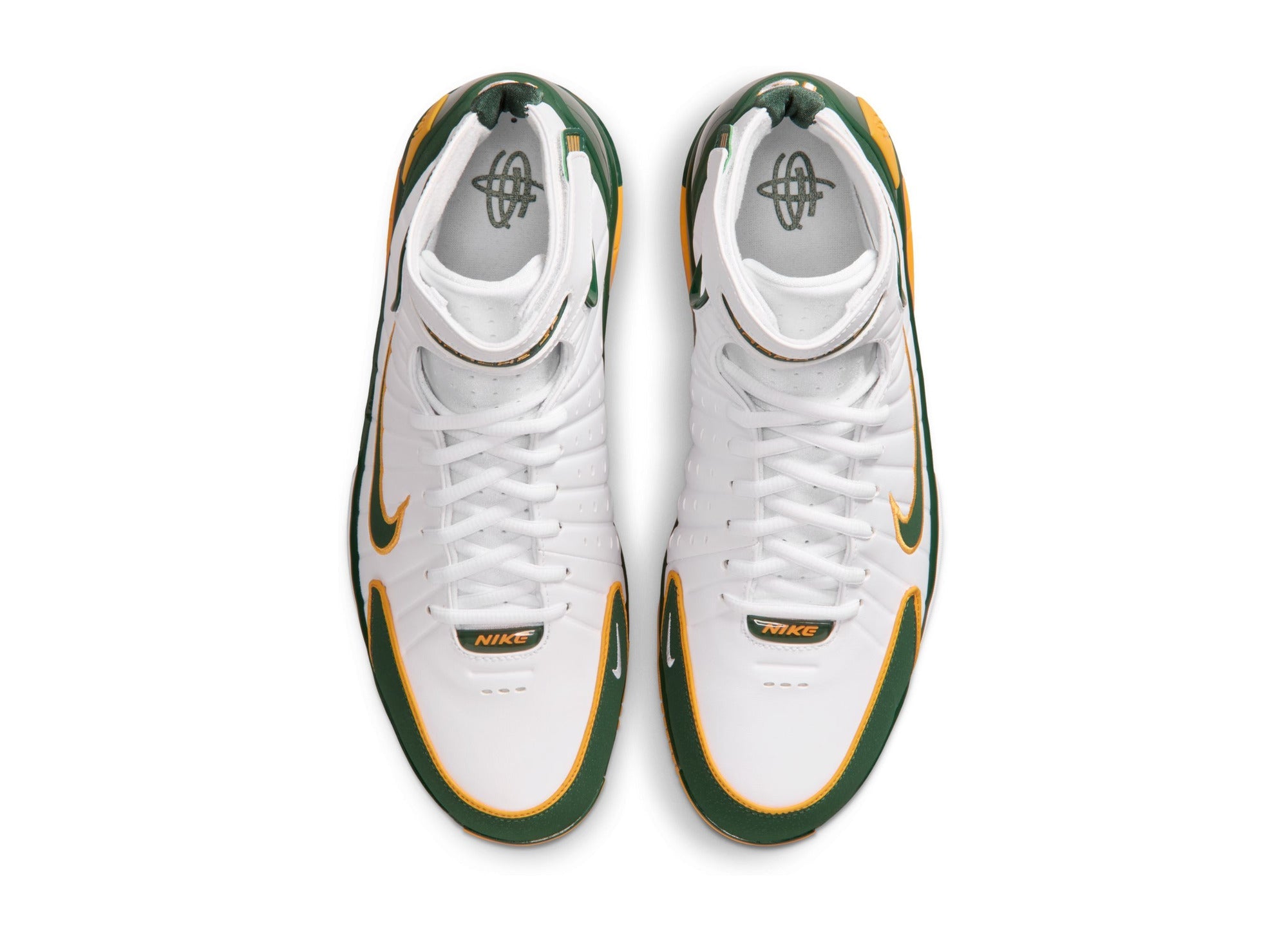 Nike Air Zoom Huarache 2K4 'Sue Bird' in White / Deep Forest / Canyon Gold