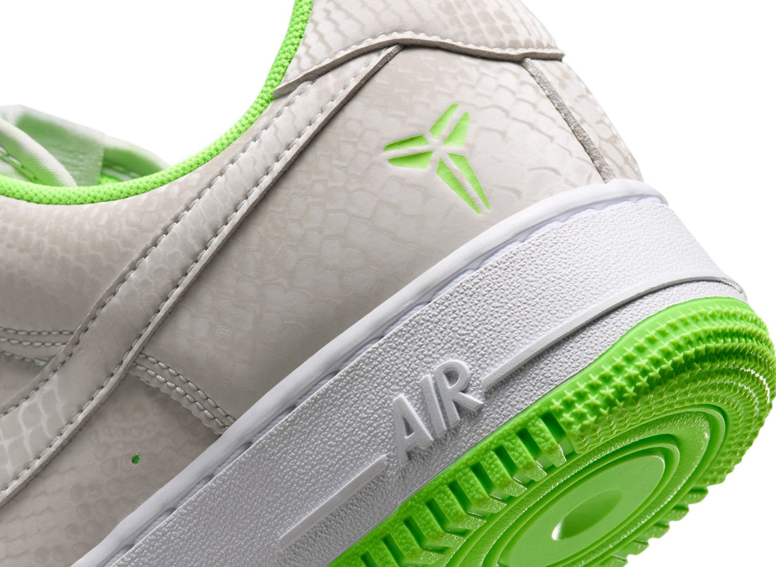 Nike Kobe Air Force 1 Low in Vast Grey / Electric Green