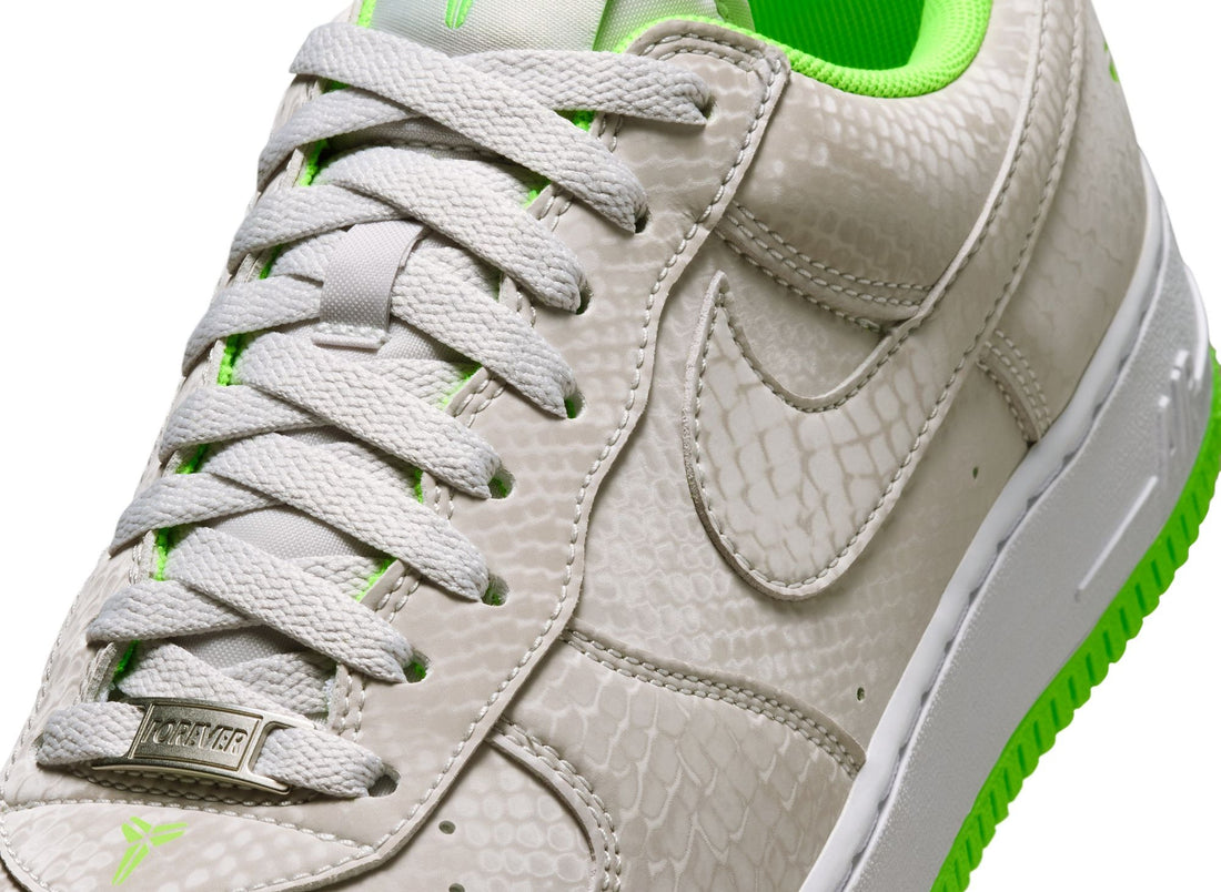Nike Kobe Air Force 1 Low in Vast Grey / Electric Green