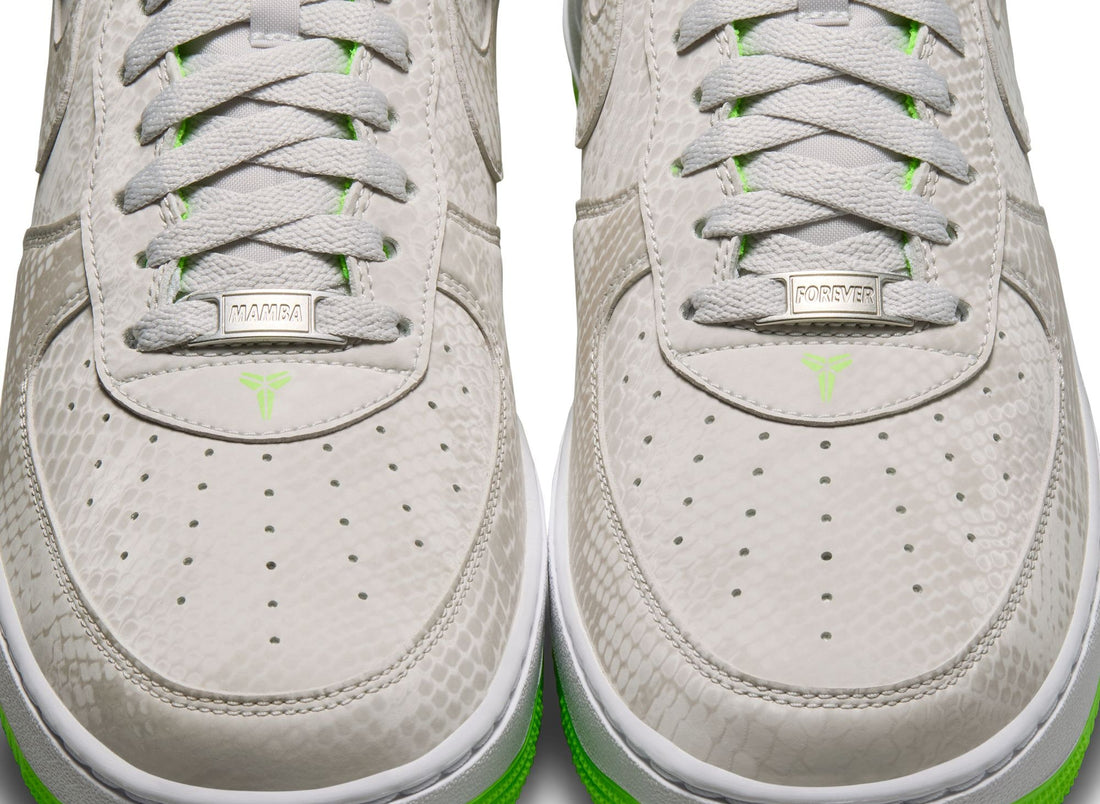 Nike Kobe Air Force 1 Low in Vast Grey / Electric Green