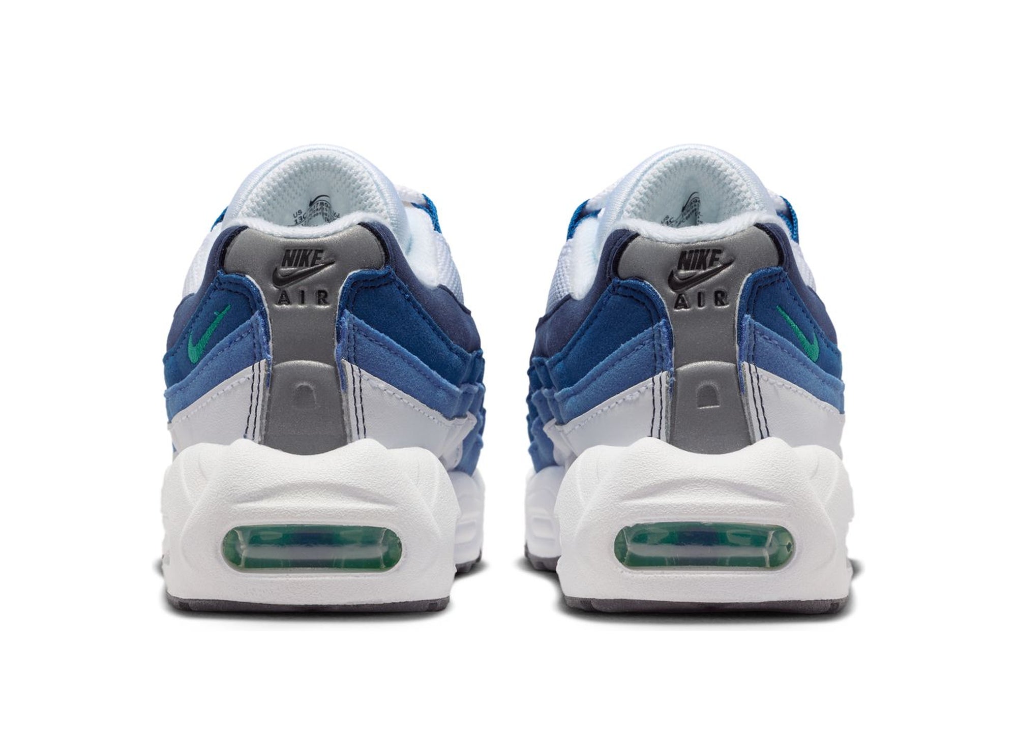 PS Nike Air Max 95 Premium in White / Emerald Green / Lake Blue