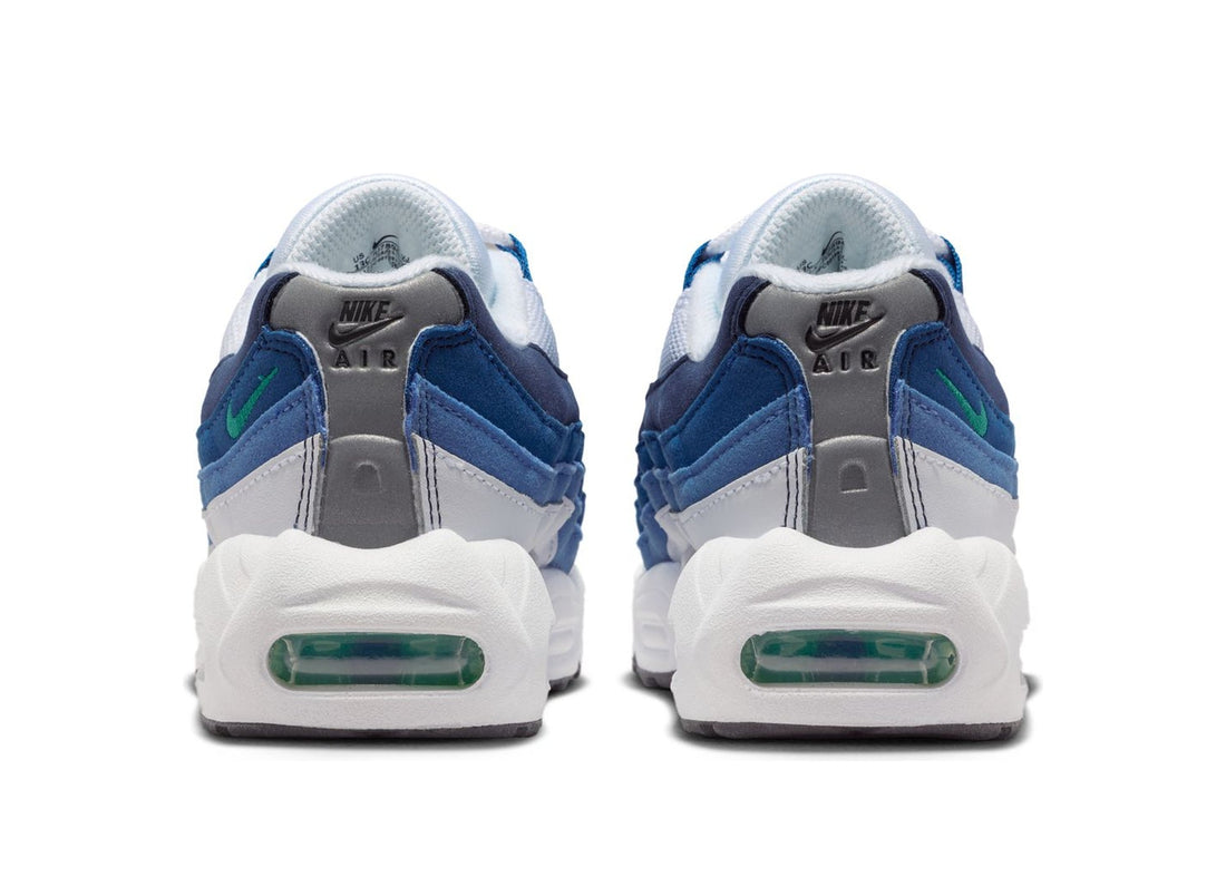 PS Nike Air Max 95 Premium in White / Emerald Green / Lake Blue