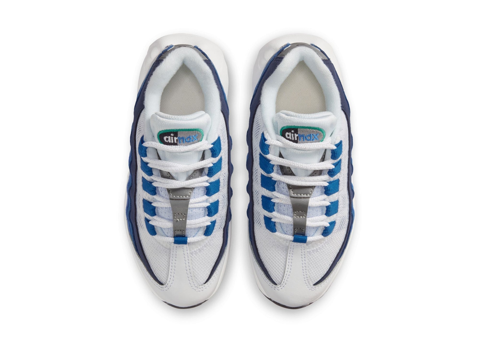 PS Nike Air Max 95 Premium in White / Emerald Green / Lake Blue