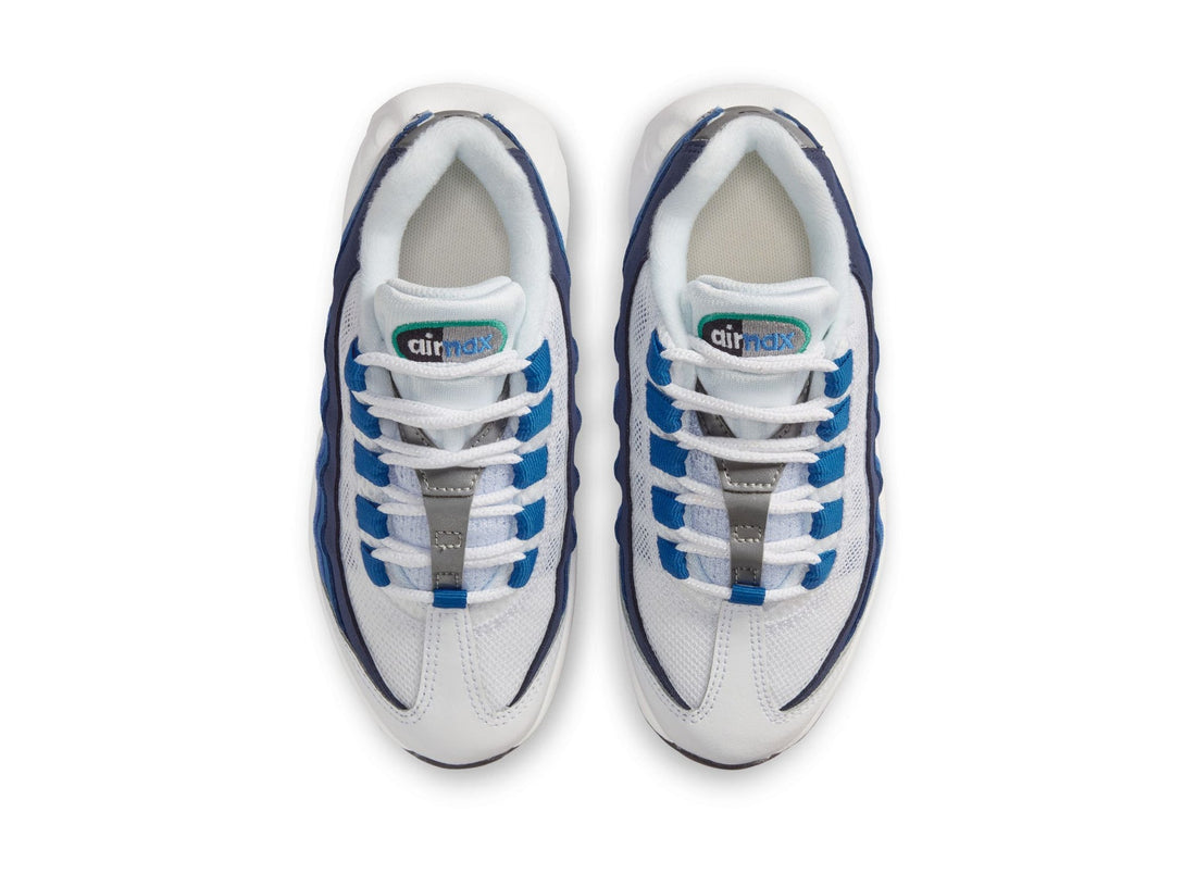 PS Nike Air Max 95 Premium in White / Emerald Green / Lake Blue