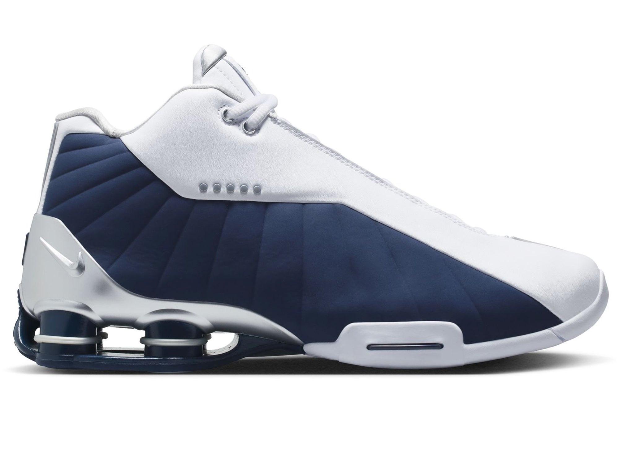 Nike Shox BB4 in White / Midnight Navy