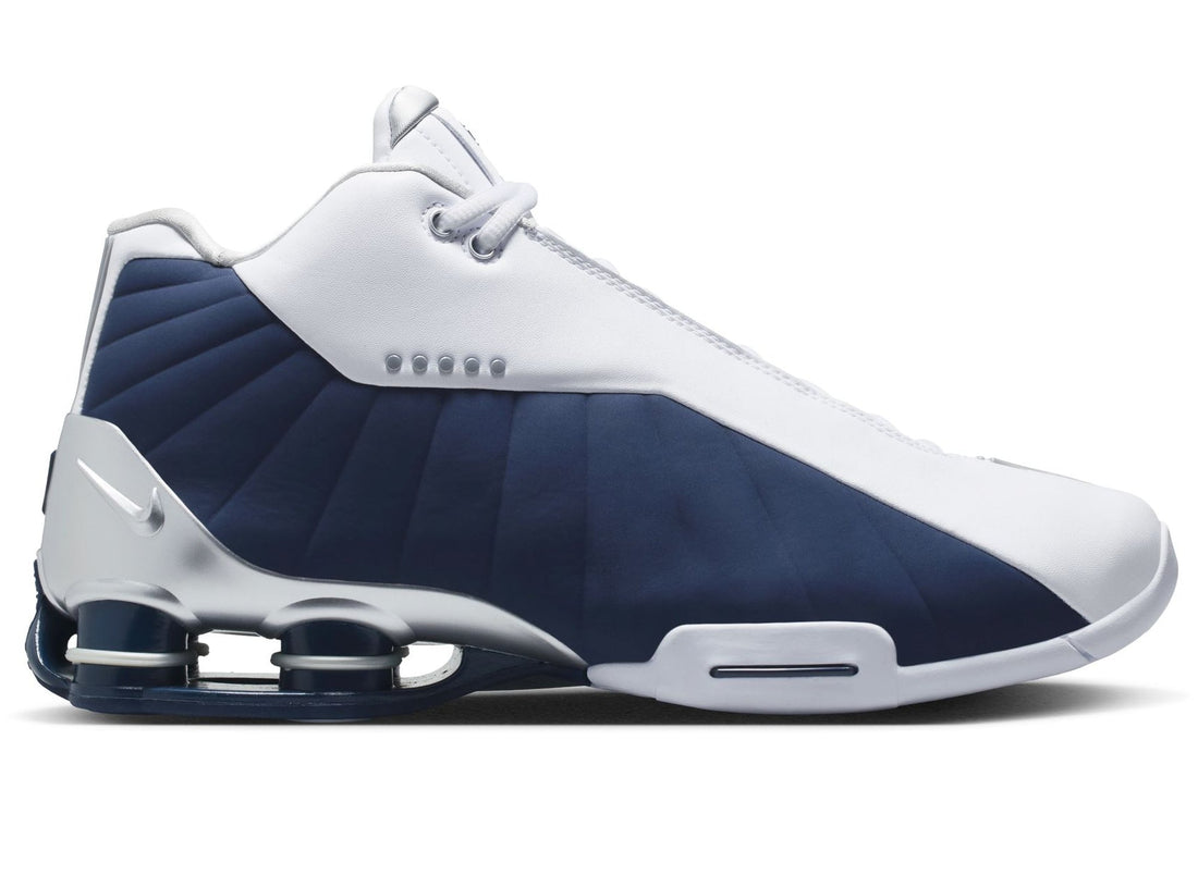 Nike Shox BB4 in White / Midnight Navy