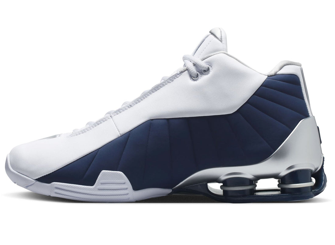 Nike Shox BB4 in White / Midnight Navy