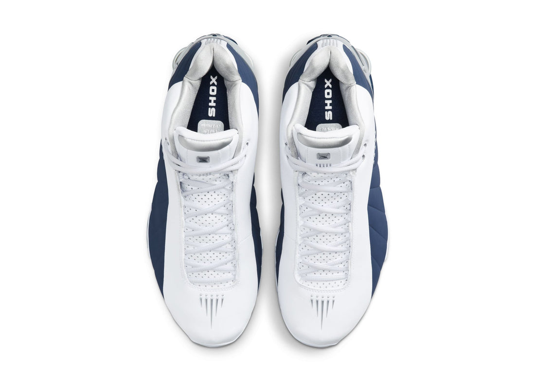 Nike Shox BB4 in White / Midnight Navy