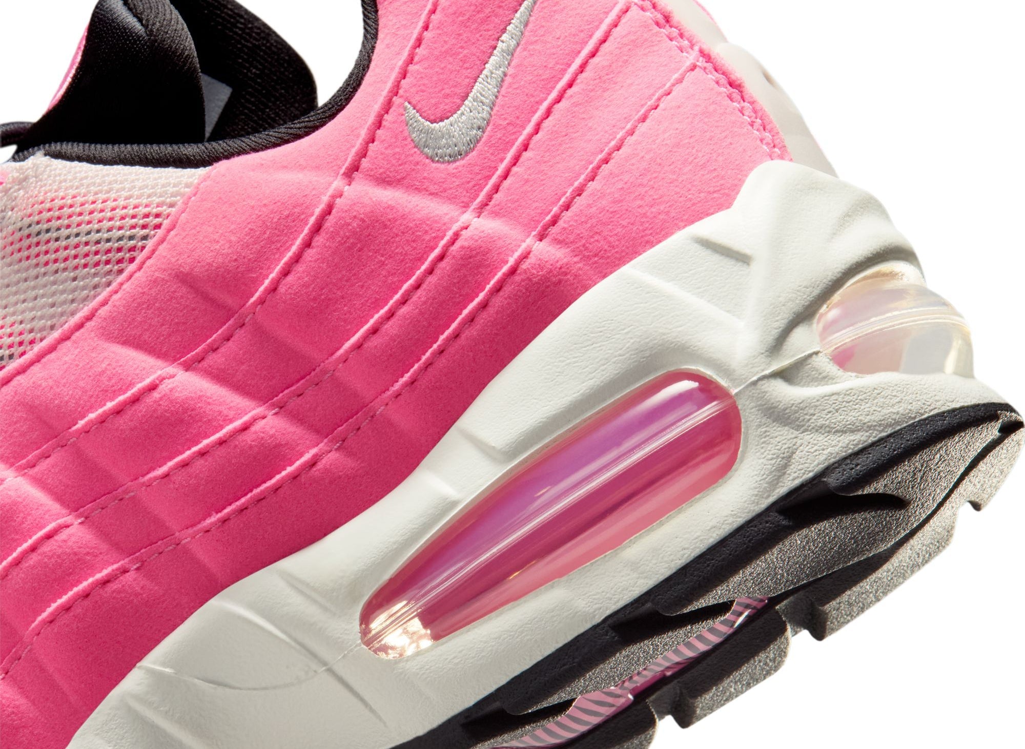 Women's Nike Air Max 95 "Big Bubble" in Pink Glow / Metallic Silver