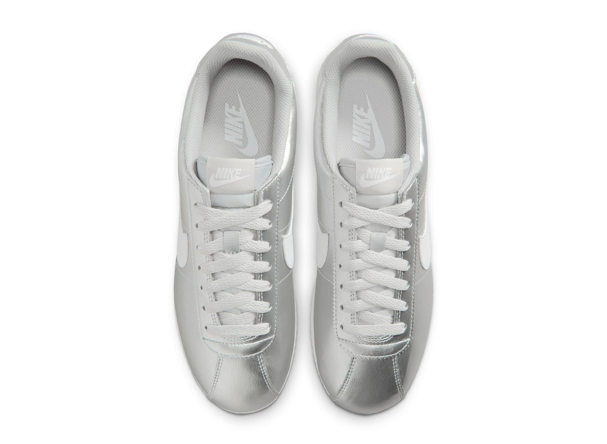Women's Nike Cortez in Metallic Silver