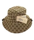 Gucci REVERSIBLE GG monogram Bucket Hat In CANVAS and NYLON Cap Head