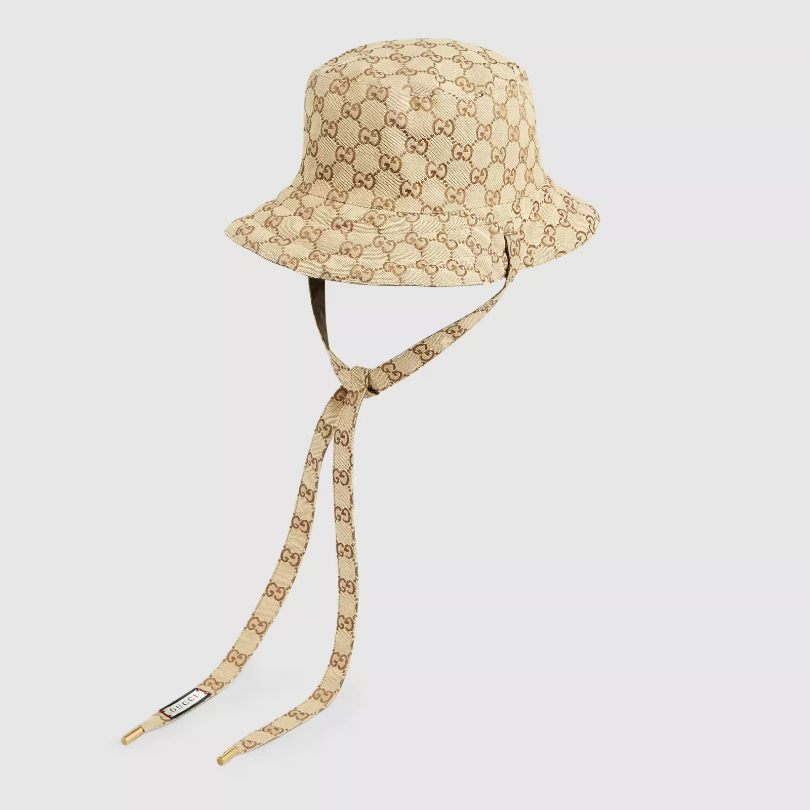 Gucci REVERSIBLE GG monogram Bucket Hat In CANVAS and NYLON Cap Head