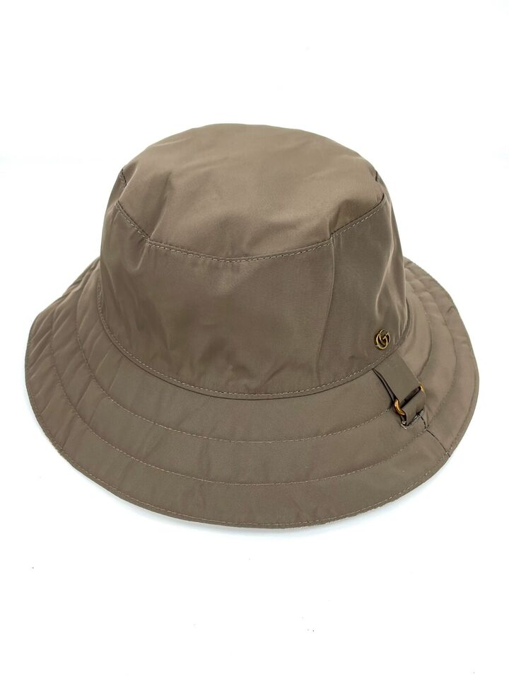 Gucci REVERSIBLE GG monogram Bucket Hat In CANVAS and NYLON Cap Head
